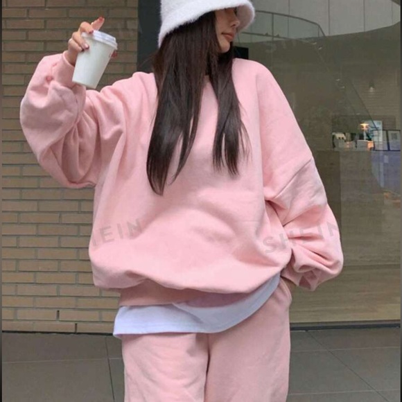 Light pink oversized crew neck - Picture 2 of 5